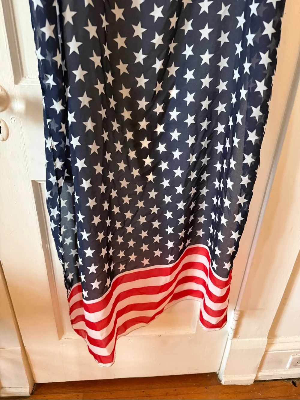 Star Print Red, White & Blue Maxi scarf shawl